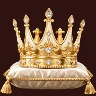 Gold crown on cushion — Slota