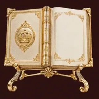 Ornate open book — Slota