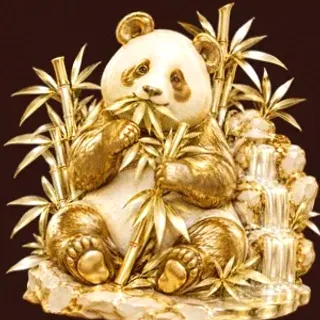 Panda eating bamboo — Slota